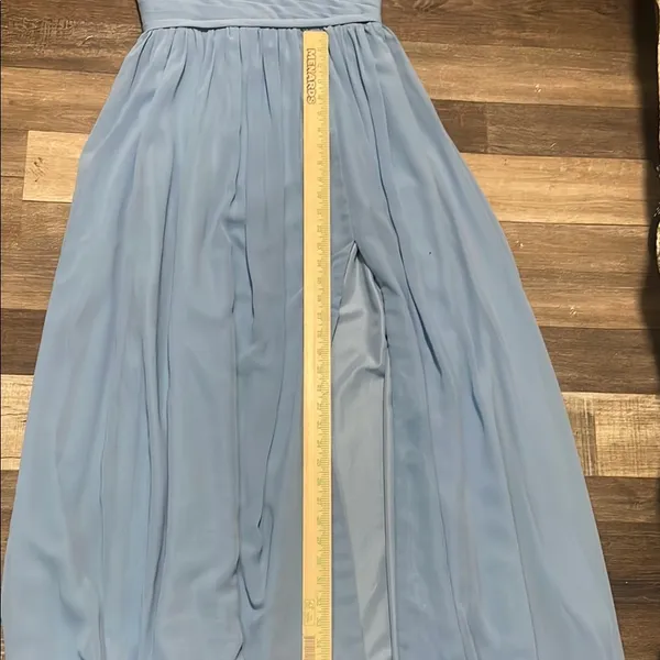 Azazie Light Blue‎ Satin Dress - Image 4