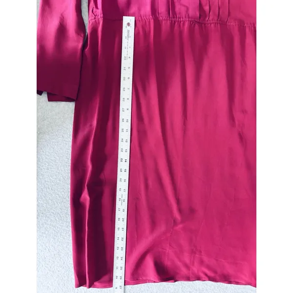 Vintage Maggy London by Jeannene Booher 100% Silk Dress 12‎ Magenta Pink Classic - Image 10