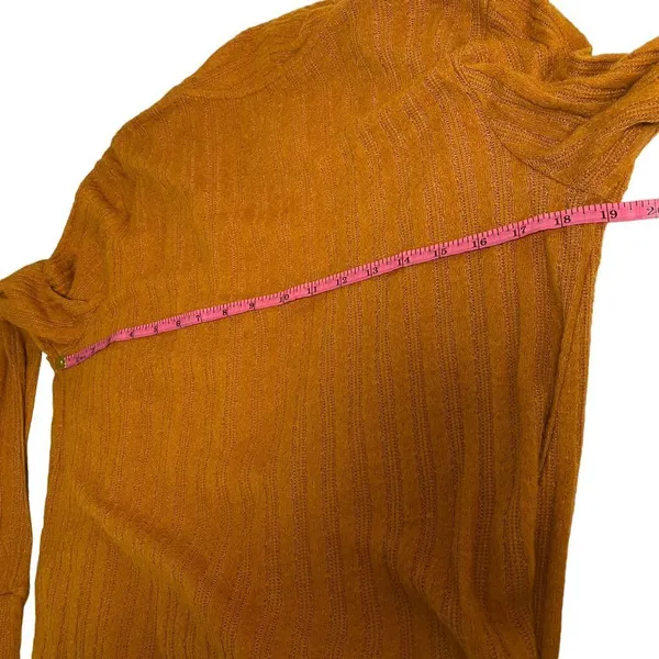 Anthropologie Maeve Rafela Surplice‎ Wrap Sweater Orange V-Neck Women's Size M - Image 7