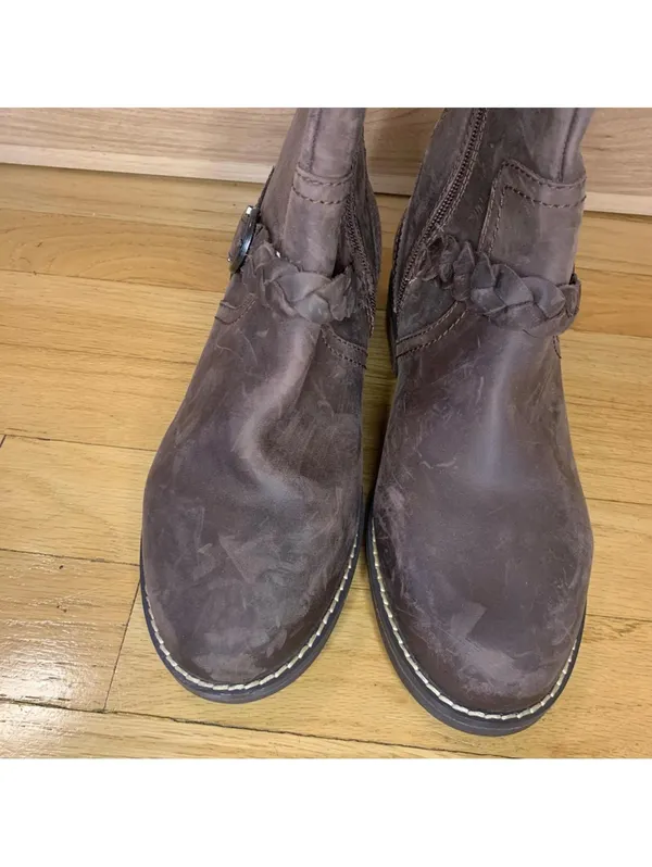 Earth Mira Round Toe High Shaft Brown Casual Boots - Size 6.5 - Image 3