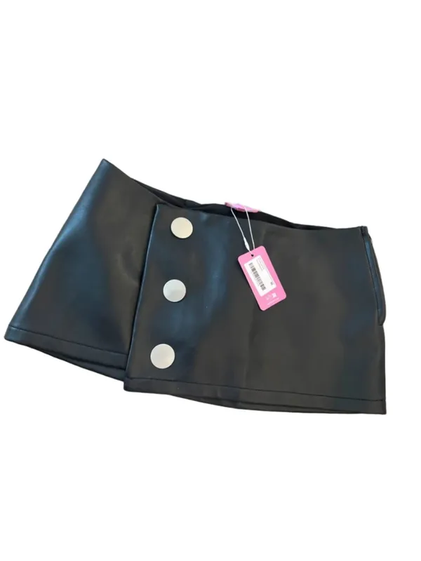 Edikted Kaine Button Faux Leather Mini Skort medium NWT - Image 2