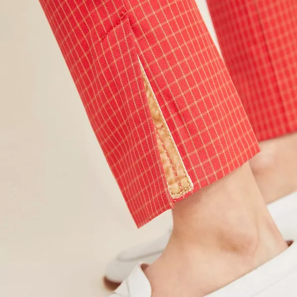 Anthropologie The Essential Slim Trousers Pants Trouser Orange Red Women’s 4 - Image 3