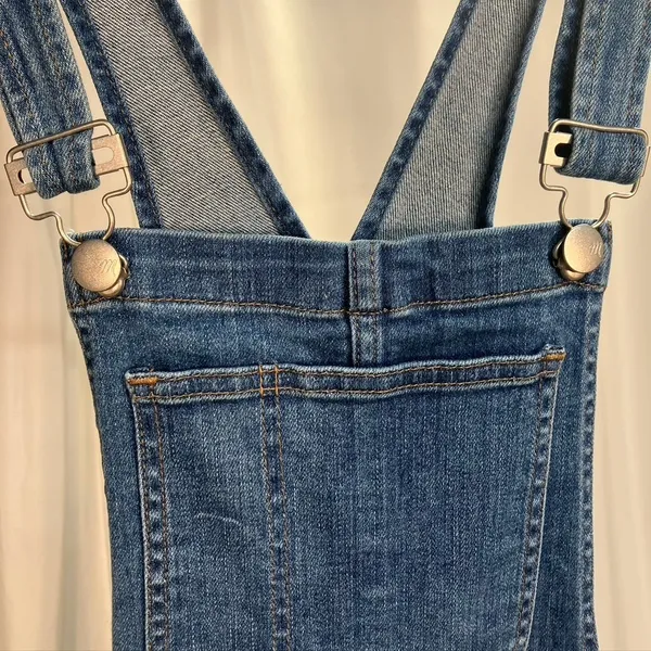 Madewell Denim Overalls‎ Women's Size S Light Wash Stretch Skinny Jeans - Image 4