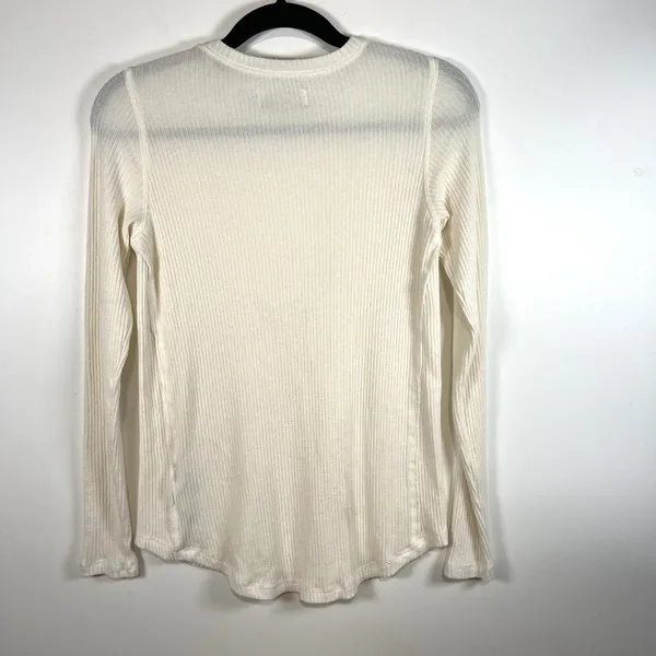 Abercrombie Fitch‎ Soft A&F Cozy Women's Ivory Long Sleeve Tunic Top Women Sz XS - Image 7