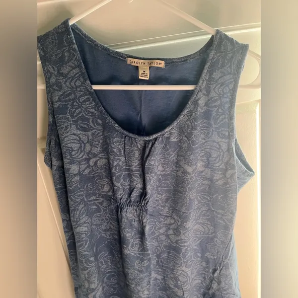Carolyn Taylor Blue Tank Top Size M - Image 2