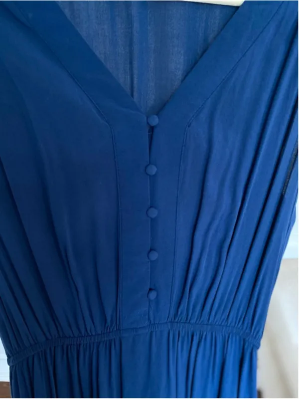 Old Navy Blue Midi Dress Coastal Quiet‎ Luxury Feminine Resort Core S Clean Girl - Image 4