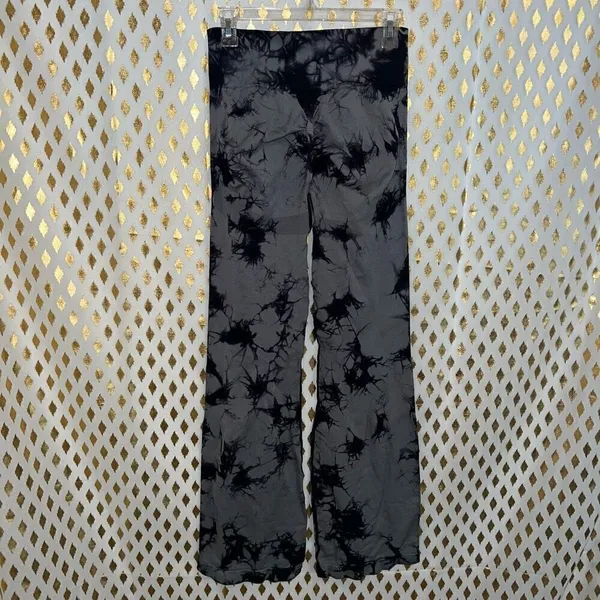 Tie-dye flared leggings booty scrunch grey size L - Image 5
