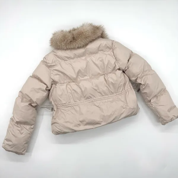 Winter Jacket Short Jacket Coat Trench Overcoat Parka Puffer Fur Collar Bomber - Image 8
