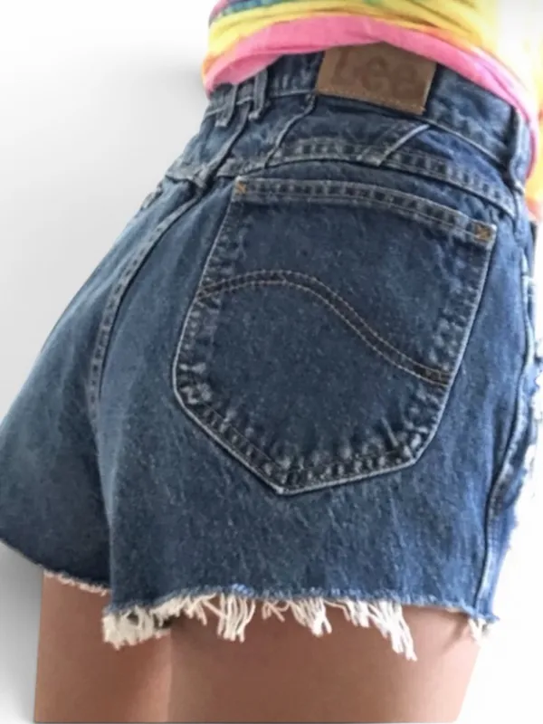 Lee | vintage hand distressed jean shorts - Image 3