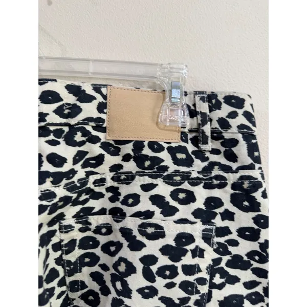 Zara Leopard Print Wide Leg Jeans High Rise Animal Print Denim Size 8 US 40 EUR - Image 4