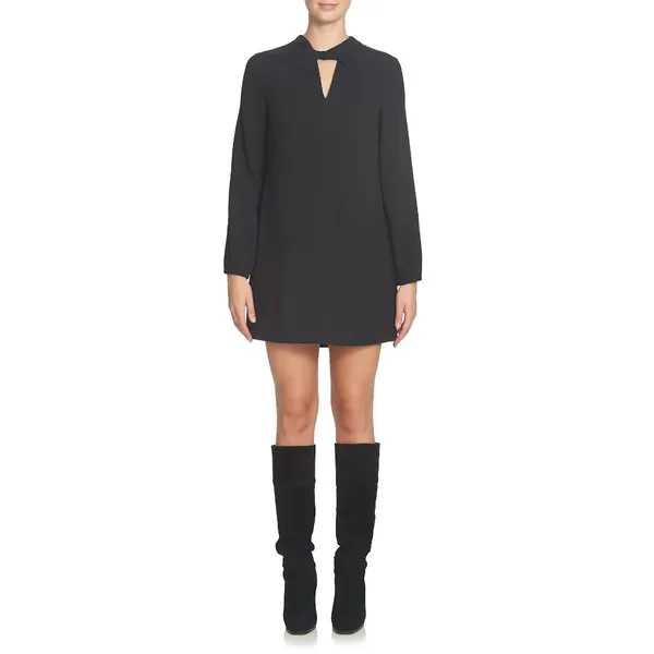 NWT Womens Size 4 Nordstrom Cynthia Steffe Black Taylor Shift LBD Mini Dress - Image 3