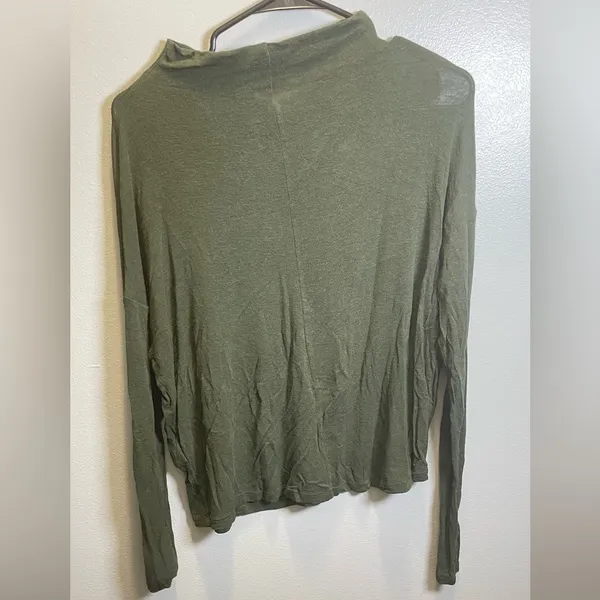 Aritzia Wilfred‎ Lussac Mock Neck Knit Sweater Green Long Sleeve Top Size Medium - Image 5
