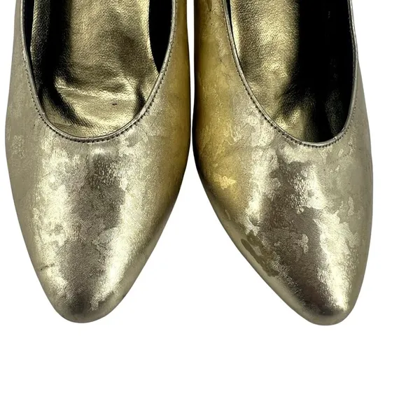 Premiere Collection Carolyn Gold Print Ballroom Dance Shoes Smooth Modern Waltz - Image 3