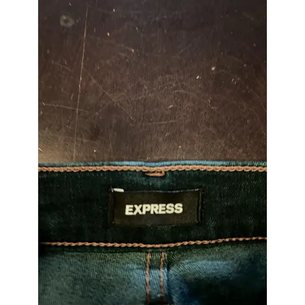 Express Skinny High Rise Jeans Womens 4L Dark Wash Blue Tall Slim Stretch Denim - Image 7