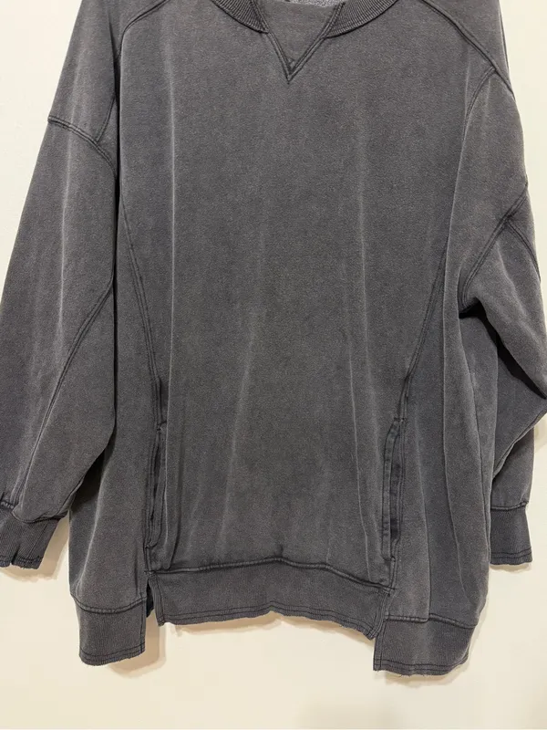 Free People Movement Intercept Tunic Sweater Size Medium Gray Wash - Image 7