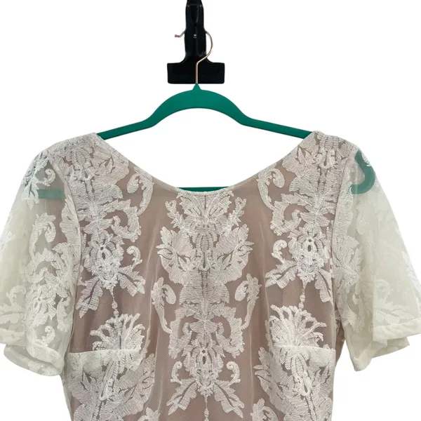 For Love & Lemons San Marcos Mini Dress Lace Ivory White Size‎ Medium - Image 4