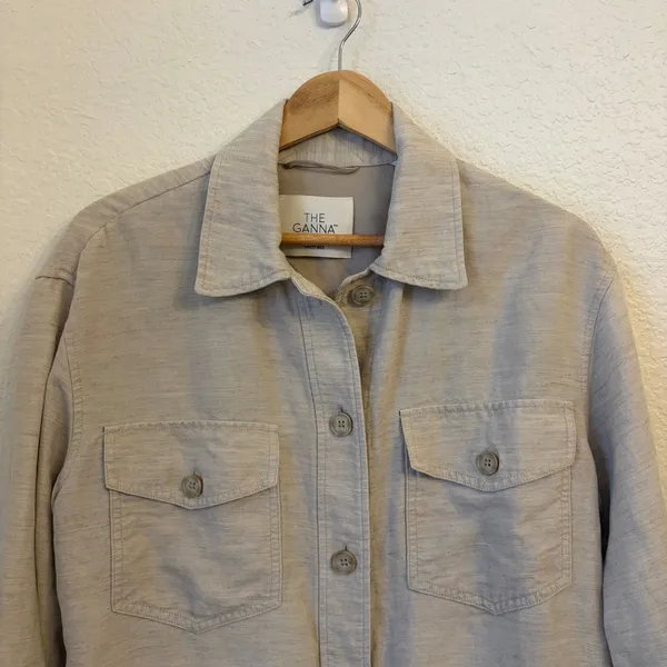 Aritzia Wilfred The Ganna Shirt Jacket S Linen Tencel Shacket Utility Minimalist - Image 3