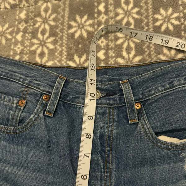 Levi's Premium 501's High Rise Jeans‎ Ripped Size 28 x 28 Minimalist Streetwear - Image 12