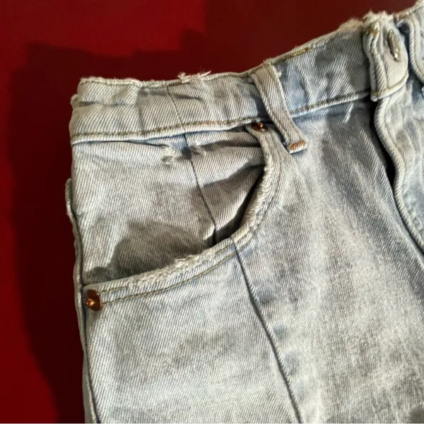 Abercrombie Jeans 90s women’s 26 Ultra High Rise Straight Leg Light Wash Y2K Mom - Image 5