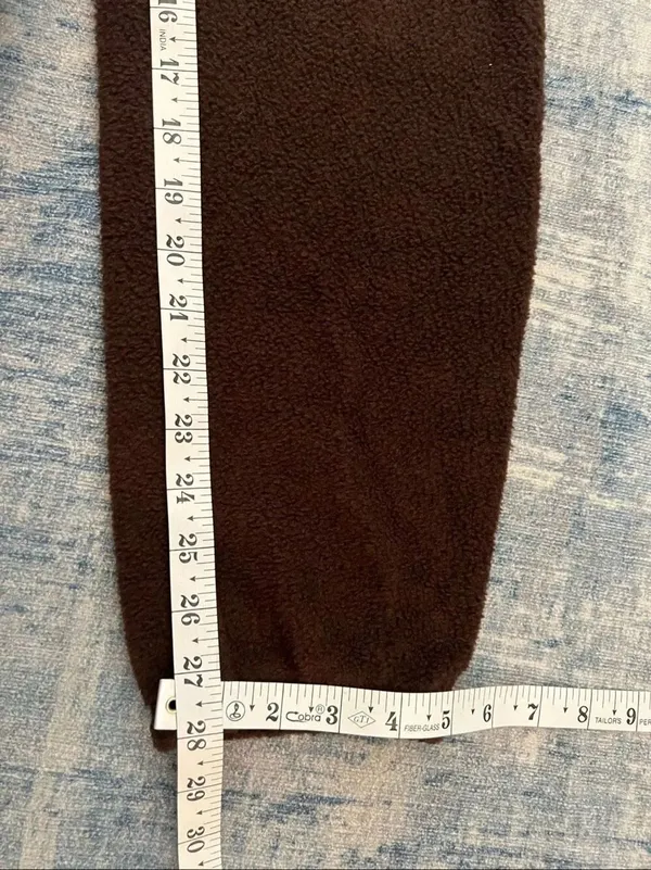 Auden Brown Cozy Faux Shearling Fleece Teddy Jogger Pants Small - Image 6