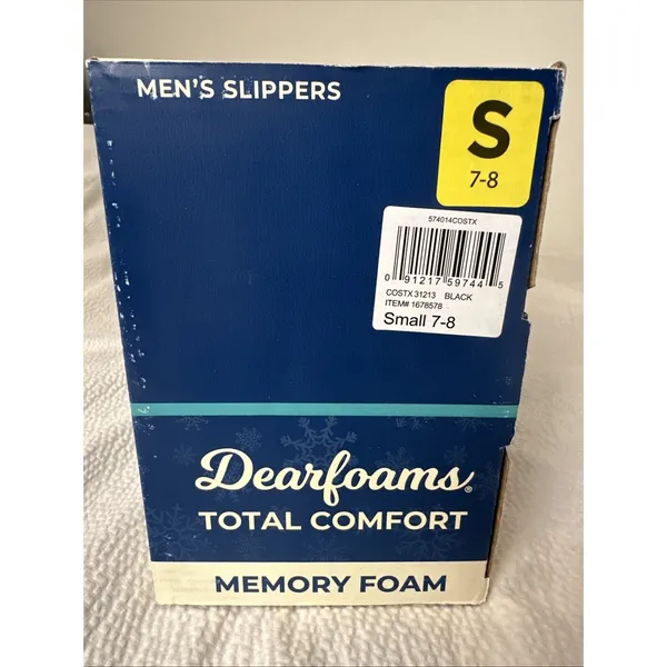 DEARFOAMS Men's Slippers MEMORY FOAM Total Comfort Size S 7-8 - Image 4