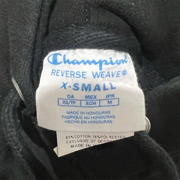 Champion Girls' Full Zip Hoodie Black XS Long Sleeve Casual - Image 3