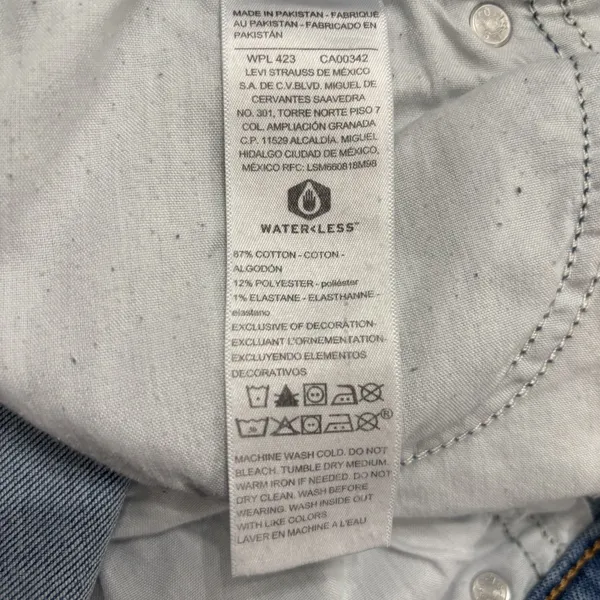 Levi's Signature Heritage Boyfriend Jeans Blue Denim Cuff 14 W32 Distress - Image 7