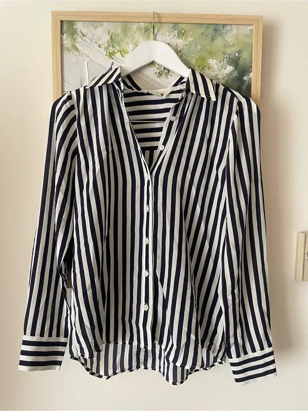 Boden Sienna Stripe 100% Silk Shirt Button Down Blouse Top US 2R - Image 5