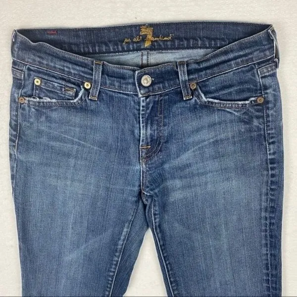 7 For All Mankind Y2K Vintage Medium‎ Wash Bootcut Jean - Image 8