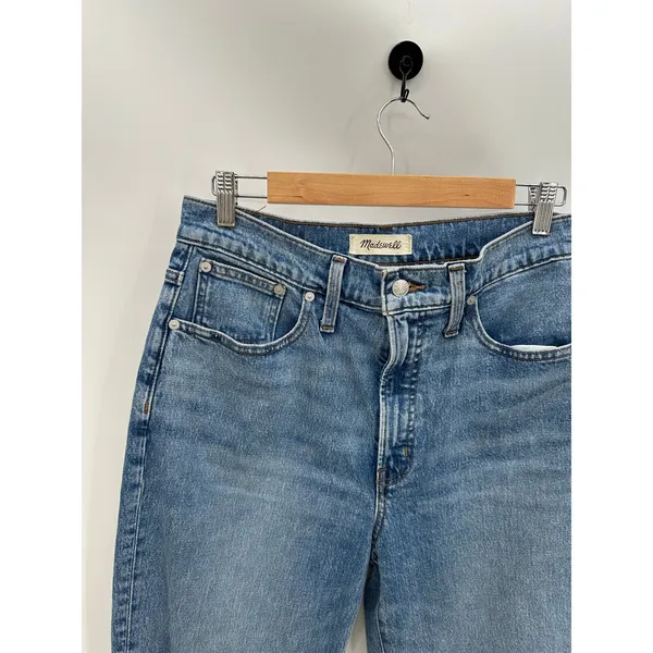 Madewell The Perfect Vintage Straight Jean Denim Distressed Blue‎ Womens Size 29 - Image 4