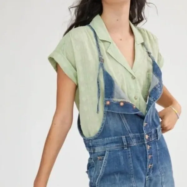 Anthropologie Pilcro The Serena Surf Henley Blouse‎ - Image 5