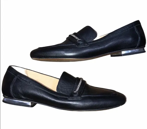 Franco Sarto size 7M black leather loafers - Image 6