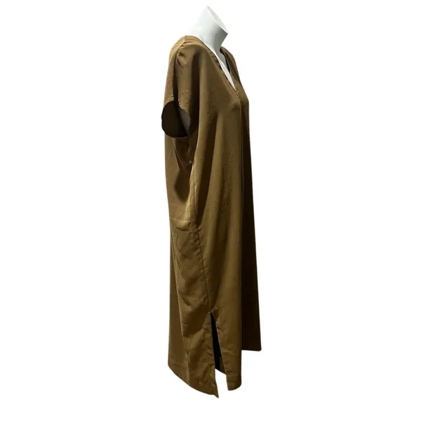 Prologue Women's Sleeveless Brown Maxi Dress Size L V-Neck Long - Image 5