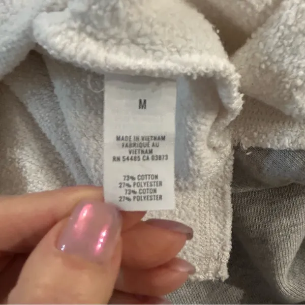 aerie White Sleeveless Sweatshirt Med - Image 7