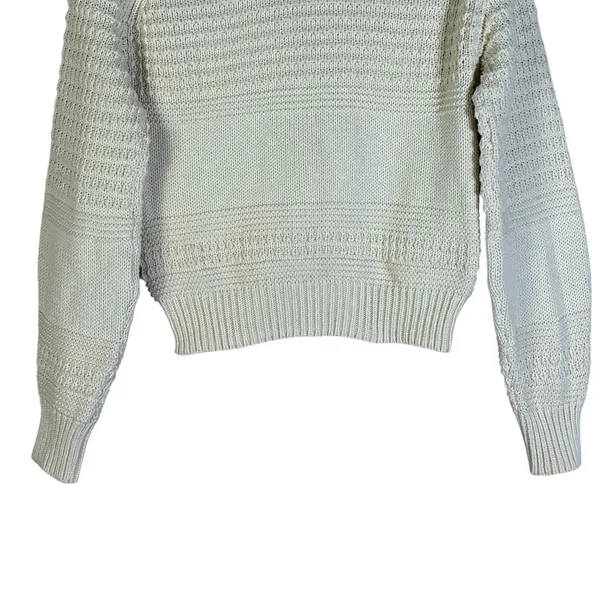 Universal Thread Cotton Knit Sweater Womens XS Cream Cozy Clean Girl Minimalist - Image 4