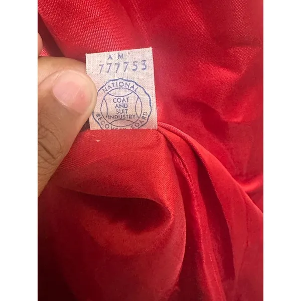 Vintage Red Wool Coat‎ Size 10 Mod 60s Style Above Knee Length - Image 6