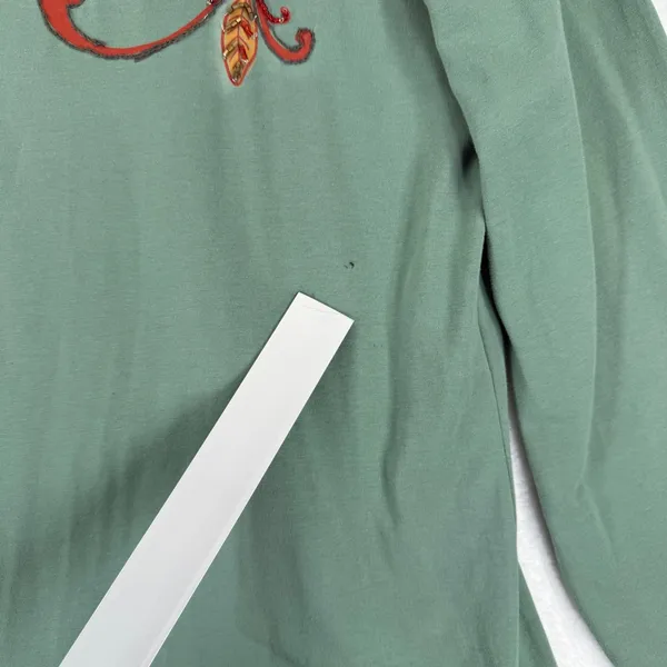 Double D Ranchwear Sage Green Beaded‎ Floral Embroidered Tunic Dress L READ - Image 12