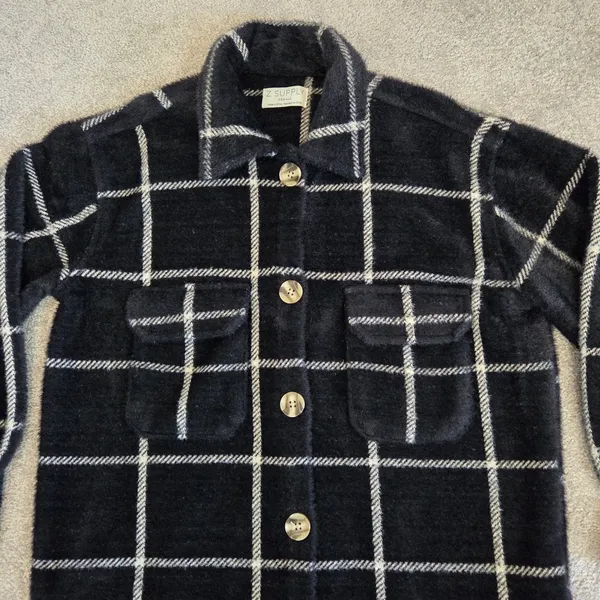 Z Supply Women’s Sz XSmall Button Up Tucker Shacket Shirt Jacket Washed Black - Image 6