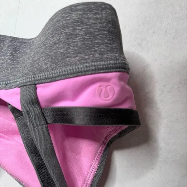 Lululemon If You're Lucky Bra Vintage Pink / Heathered Slate - Image 10