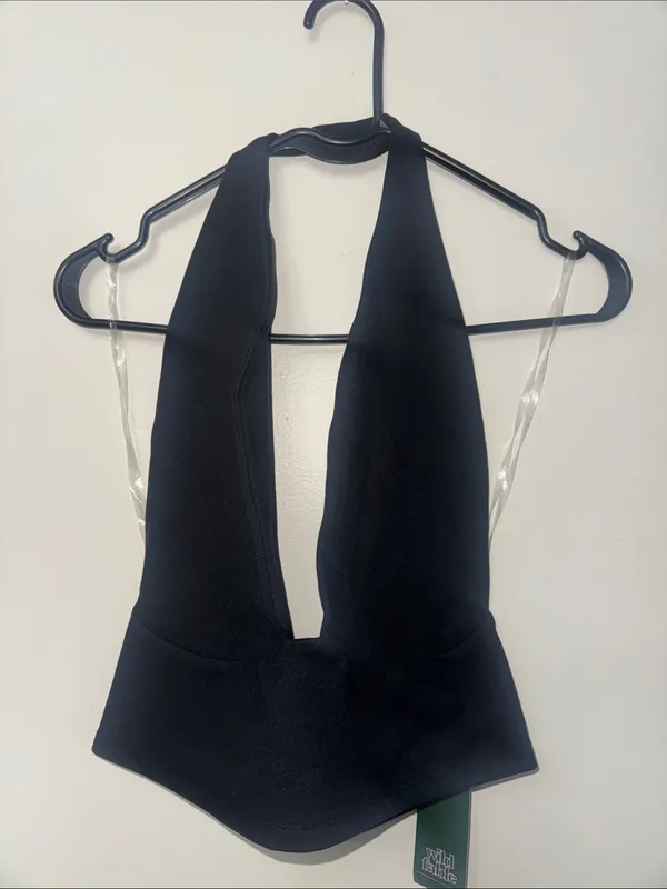 Wild Fable ButterBliss Halter LOW cut top Sz L NWT - Image 2
