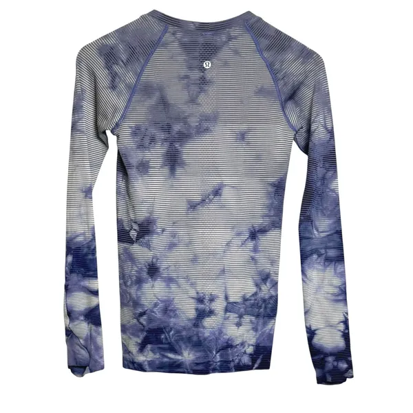 Lululemon Swiftly Tech Long Sleeve 2.0 Wash Shibori Stripe Midnight Orchid - Image 4