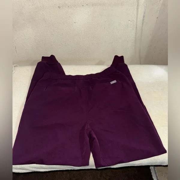 FIGS Purple and Blue Track Pants with Elastic Cuffs - Image 4