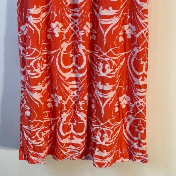 Fresh Produce Riviera Impromptu Dress XL Red Coral Abstract‎ Scroll Smocked USA - Image 9