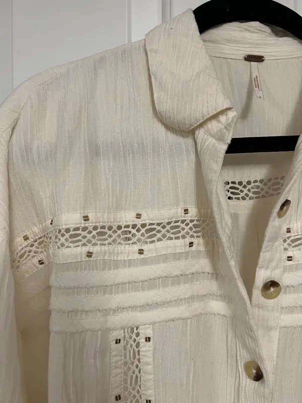 Free People Summer Stars Buttoned Top (S) - Image 3