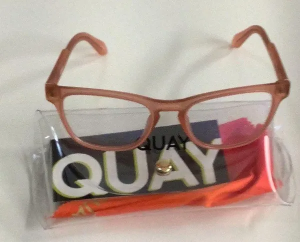 Quay Australia Blue Light Glasses with Case Hardwire Mini Coral/Pink Co… - Image 5