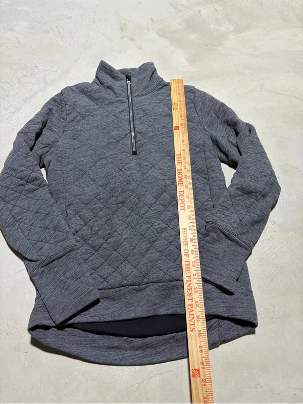Lululemon forever warm Quarter-Zip Quilted Pullover Gray 2 - Image 3