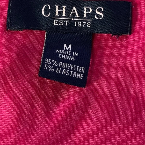 Chaps Size Medium Knee Length Draped Front Dress New Hibiscus Hill Geranium - Image 6