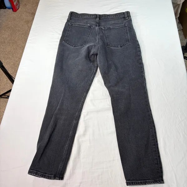 Abercrombie & Fitch womens skinny high rise black cropped denim jeans Sz 6, 28 - Image 4