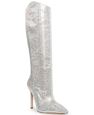 NWT Steve Madden Violetta-R rhinestone-covered stiletto knee-high boots. Size 9 - Image 5