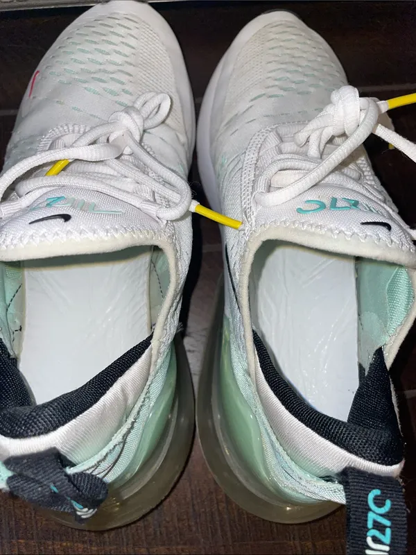 Nike Air Max 270 Sneakers White & Mint Foam Size 7.5 DQ7652-100 - Image 10